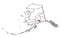 Alaska Map showing Anchorage County