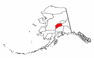 Alaska Map showing Denali County