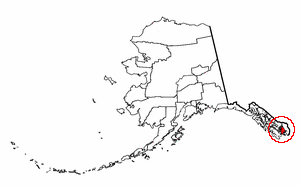 Alaska Map showing Ketchikan Gateway County