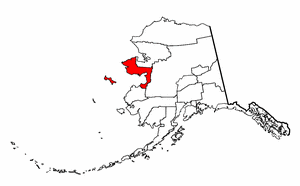 Alaska Map showing Nome County