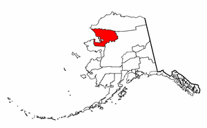 Alaska Map showing Northwest Arctic County