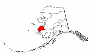 Alaska Map showing Wade Hampton County