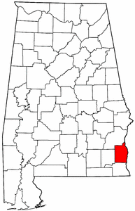Alabama Map showing Henry County