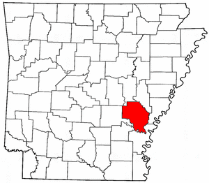Arkansas Map showing Arkansas County