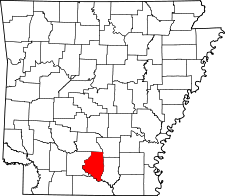 Arkansas Map showing Calhoun County