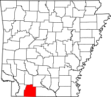 Arkansas Map showing Columbia County