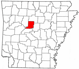 Arkansas Map showing Conway County