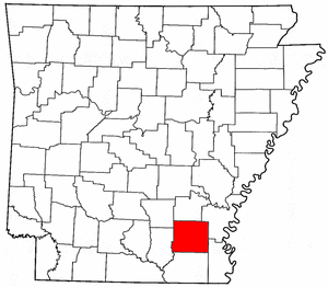 Arkansas Map showing Drew County