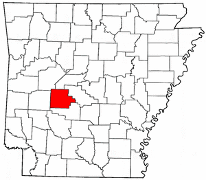 Arkansas Map showing Garland County