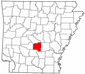 Arkansas Map showing Grant County