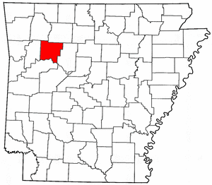 Arkansas Map showing Johnson County