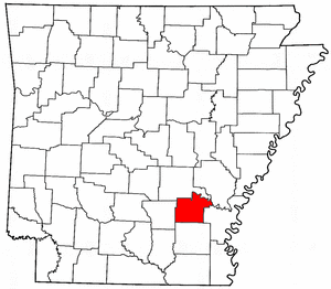 Arkansas Map showing Lincoln County