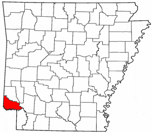 Arkansas Map showing Little River County