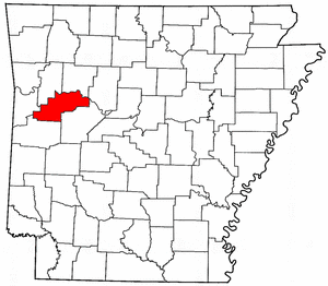 Arkansas Map showing Logan County
