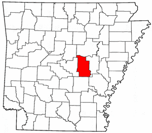 Arkansas Map showing Lonoke County