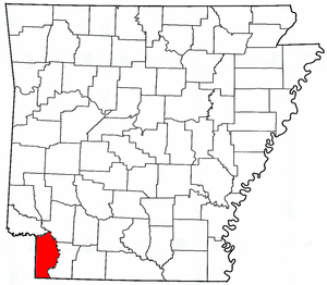Arkansas Map showing Miller County