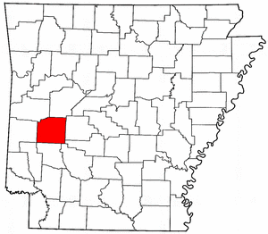 Arkansas Map showing Montgomery County