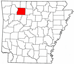 Arkansas Map showing Newton County