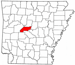 Arkansas Map showing Perry County