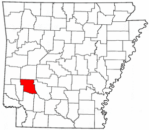 Arkansas Map showing Pike County