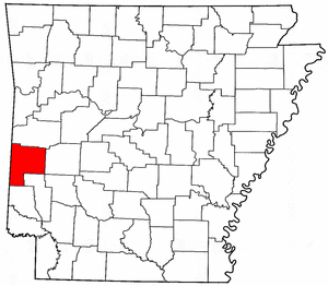 Arkansas Map showing Polk County