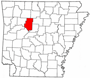 Arkansas Map showing Pope County