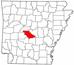 Arkansas Map showing Saline County