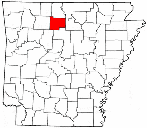 Arkansas Map showing Searcy County