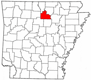 Arkansas Map showing Stone County