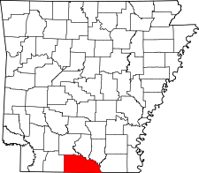 Arkansas Map showing Union County