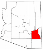 Arizona Map showing Graham County