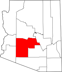 Arizona Map showing Maricopa County