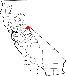 California Map showing Alpine County