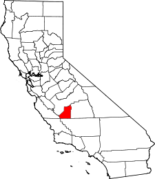 California Map showing Kings County