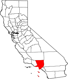 California Map showing Los Angeles County