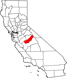 California Map showing Madera County