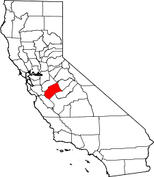 California Map showing Merced County