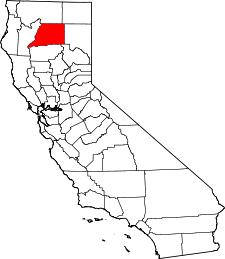 California Map showing Shasta County
