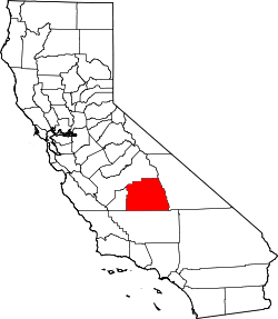 California Map showing Tulare County