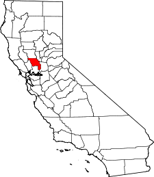 California Map showing Yolo County