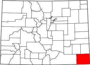 Colorado Map showing Baca County