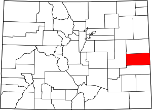 Colorado Map showing Cheyenne County