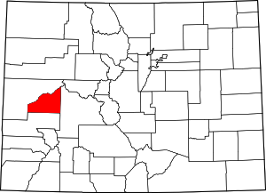 Colorado Map showing Delta County