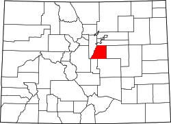 Colorado Map showing Douglas County