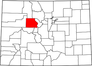 Colorado Map showing Eagle County