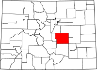 Colorado Map showing El Paso County