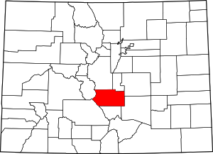 Colorado Map showing Fremont County