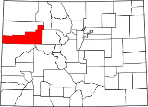 Colorado Map showing Garfield County