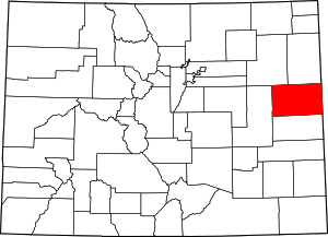 Colorado Map showing Kit Carson County