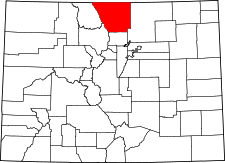 Colorado Map showing Larimer County